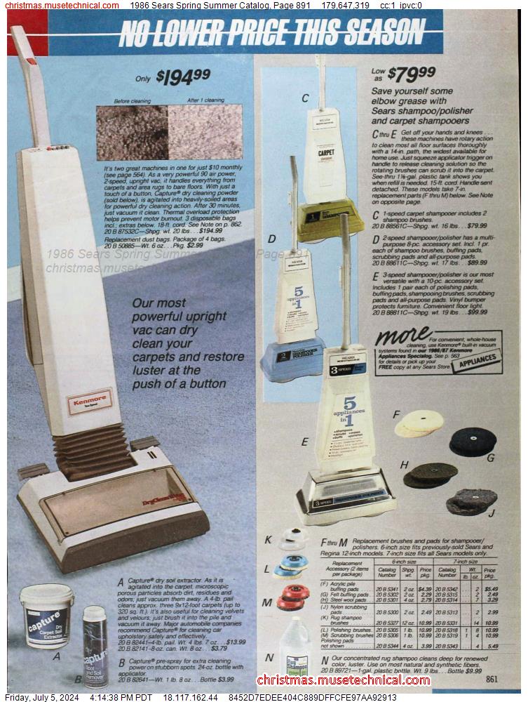 1986 Sears Spring Summer Catalog, Page 891