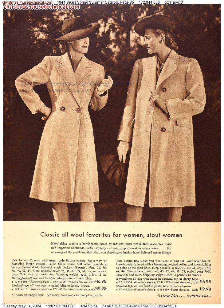 1944 Sears Spring Summer Catalog, Page 85