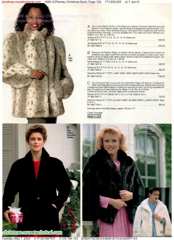 1989 JCPenney Christmas Book, Page 129