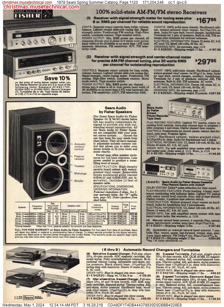 1978 Sears Spring Summer Catalog, Page 1120