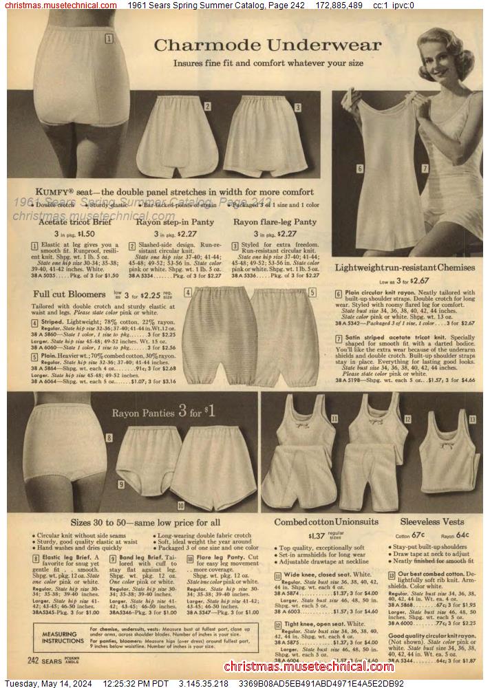 1961 Sears Spring Summer Catalog, Page 242
