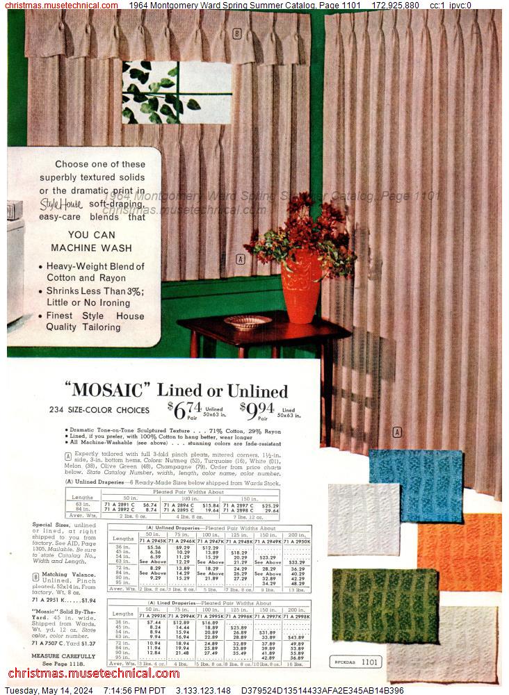 1964 Montgomery Ward Spring Summer Catalog, Page 1101