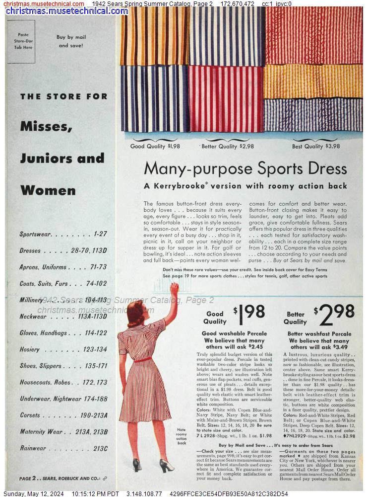 1942 Sears Spring Summer Catalog, Page 2