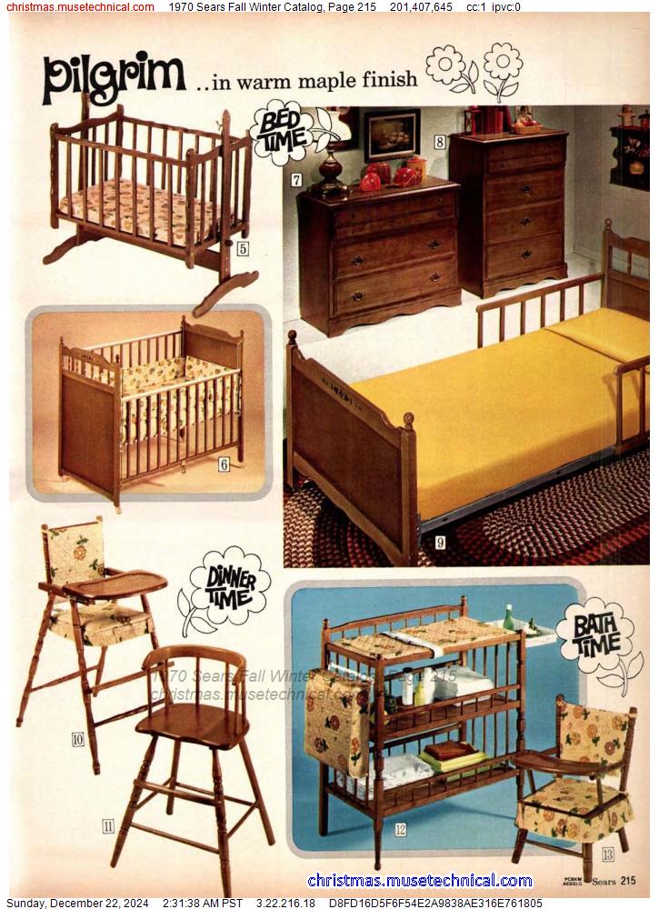 1970 Sears Fall Winter Catalog, Page 215