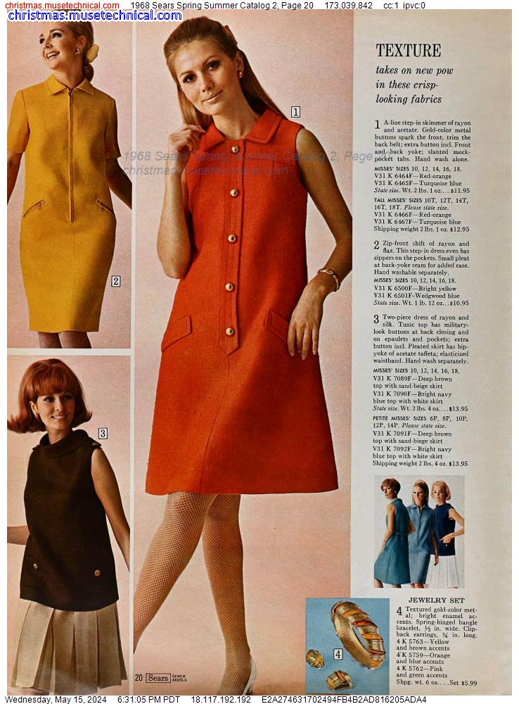 1968 Sears Spring Summer Catalog 2, Page 20