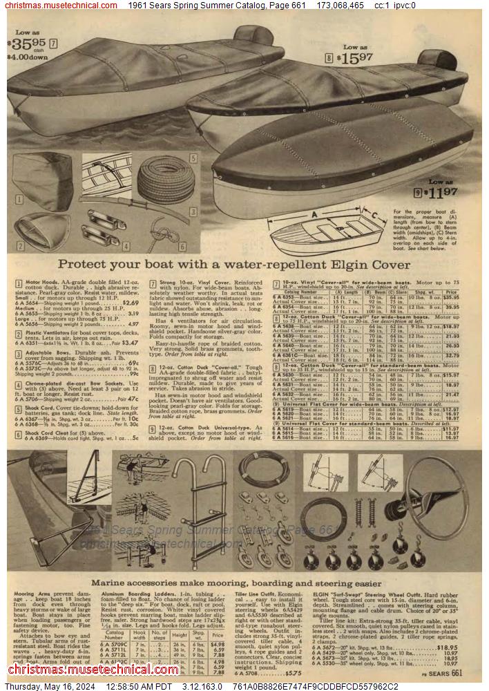 1961 Sears Spring Summer Catalog, Page 661