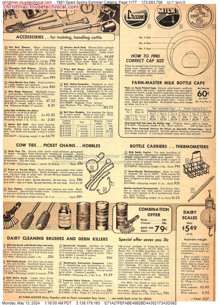 1951 Sears Spring Summer Catalog, Page 1177