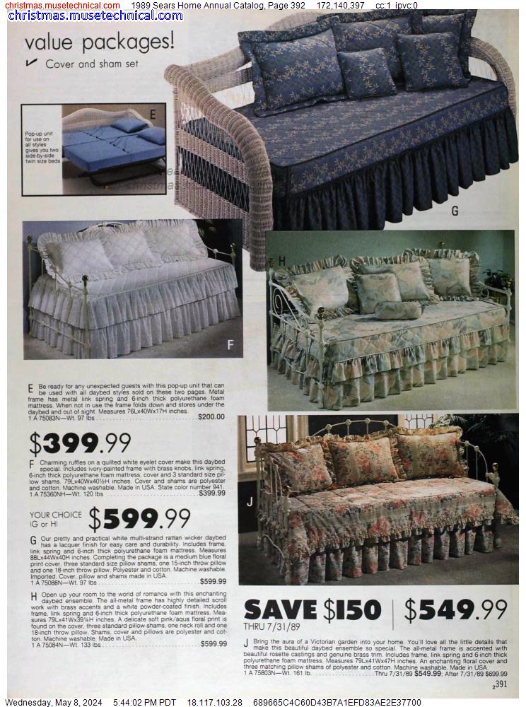 1989 Sears Home Annual Catalog, Page 392