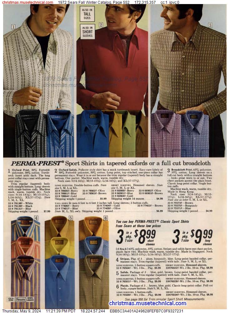 1972 Sears Fall Winter Catalog, Page 552