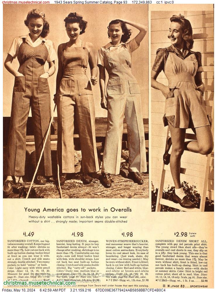 1943 Sears Spring Summer Catalog, Page 93