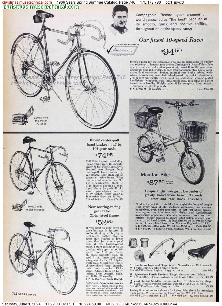 1966 Sears Spring Summer Catalog, Page 746