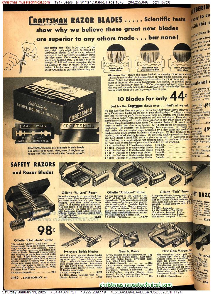 1947 Sears Fall Winter Catalog, Page 1076