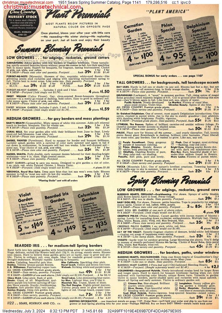 1951 Sears Spring Summer Catalog, Page 1141