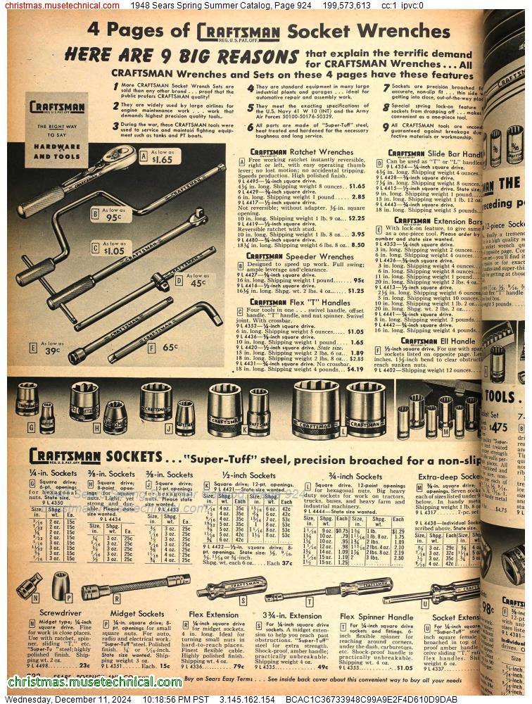 1948 Sears Spring Summer Catalog, Page 924