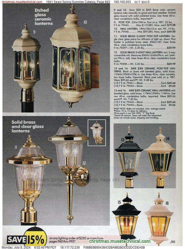 1991 Sears Spring Summer Catalog, Page 993
