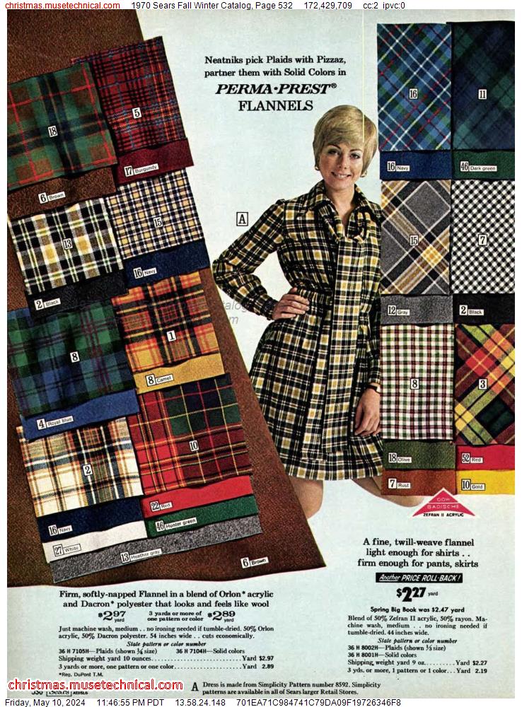 1970 Sears Fall Winter Catalog, Page 532