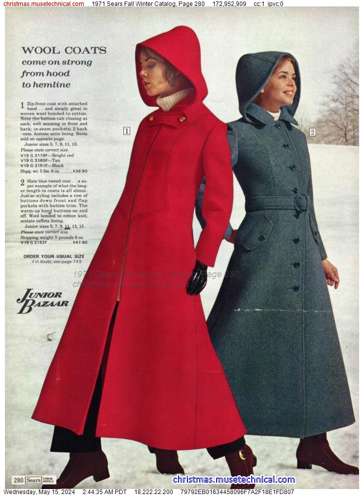 1971 Sears Fall Winter Catalog, Page 280