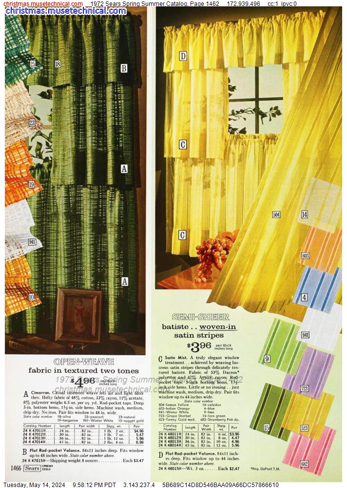 1972 Sears Spring Summer Catalog, Page 1462