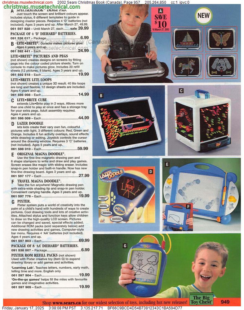 2002 Sears Christmas Book (Canada), Page 957