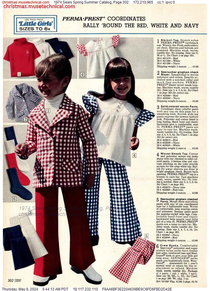 1974 Sears Spring Summer Catalog, Page 302