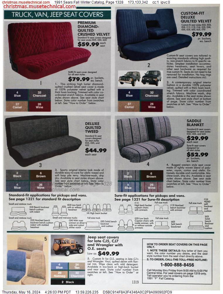 1991 Sears Fall Winter Catalog, Page 1328