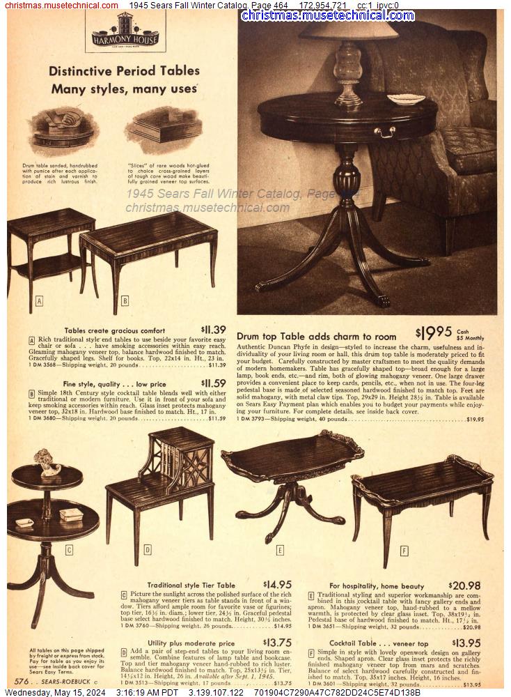 1945 Sears Fall Winter Catalog, Page 464