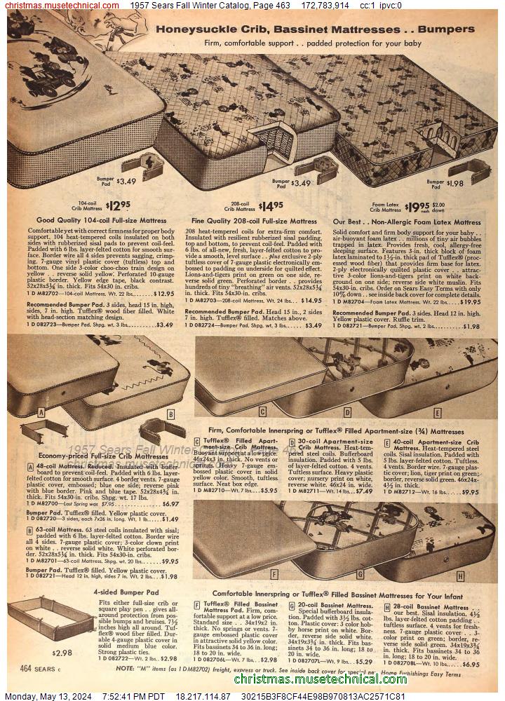 1957 Sears Fall Winter Catalog, Page 463