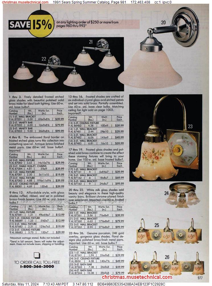 1991 Sears Spring Summer Catalog, Page 981
