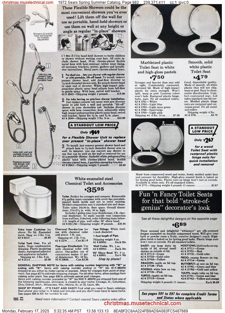 1972 Sears Spring Summer Catalog, Page 983