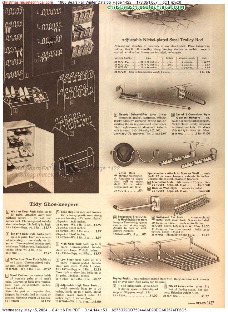 1960 Sears Fall Winter Catalog, Page 1422
