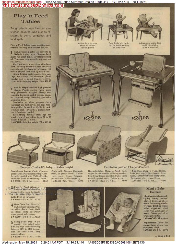 1965 Sears Spring Summer Catalog, Page 417