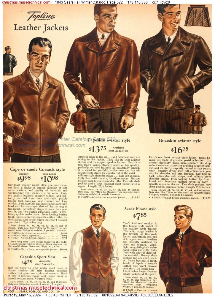 1943 Sears Fall Winter Catalog, Page 522