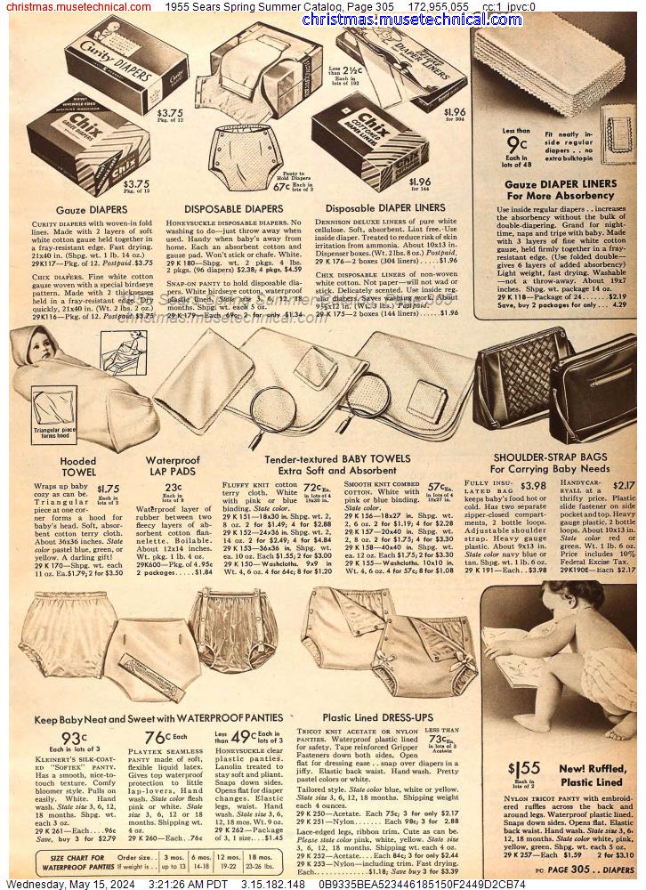 1955 Sears Spring Summer Catalog, Page 305