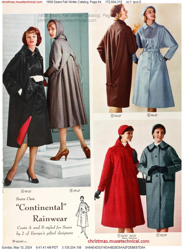 1958 Sears Fall Winter Catalog, Page 94