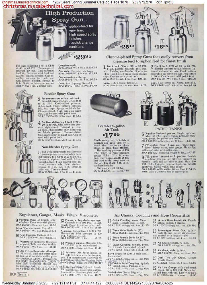 1967 Sears Spring Summer Catalog, Page 1070 - Catalogs & Wishbooks