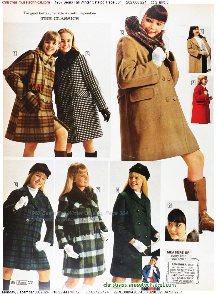 1967 Sears Fall Winter Catalog, Page 304