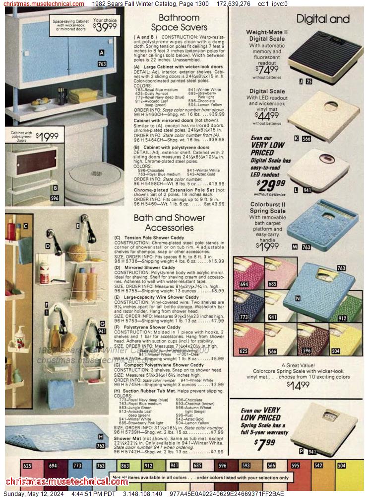 1982 Sears Fall Winter Catalog, Page 1300