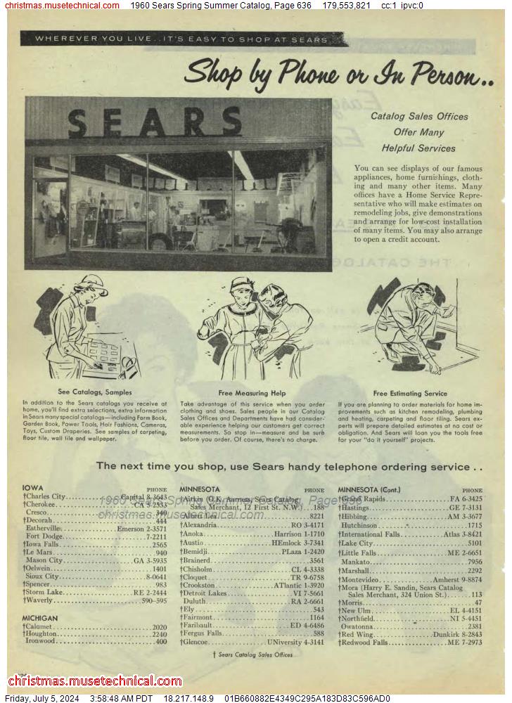 1960 Sears Spring Summer Catalog, Page 636