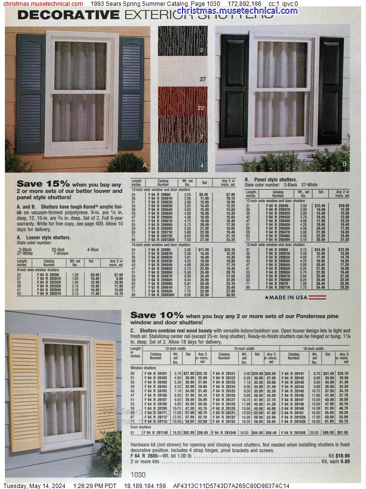 1993 Sears Spring Summer Catalog, Page 1030