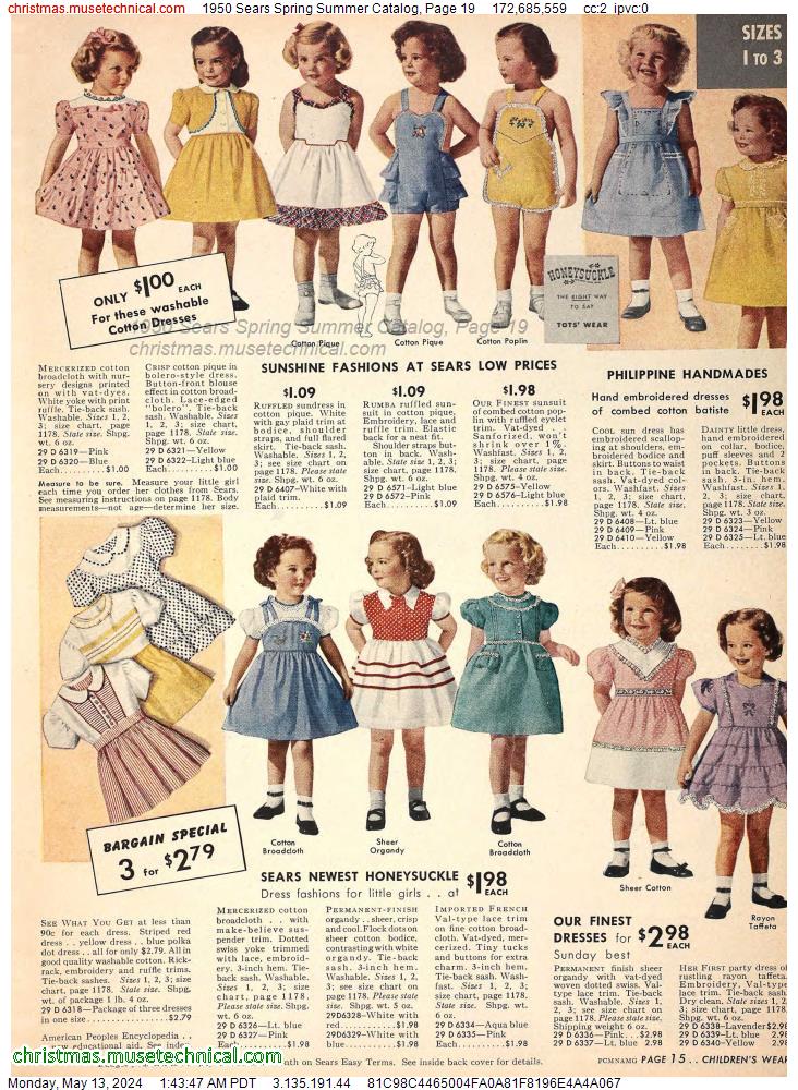 1950 Sears Spring Summer Catalog, Page 19
