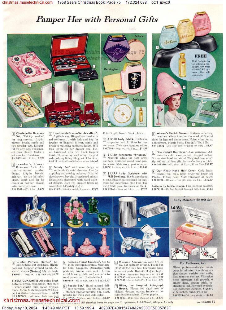 1958 Sears Christmas Book, Page 75