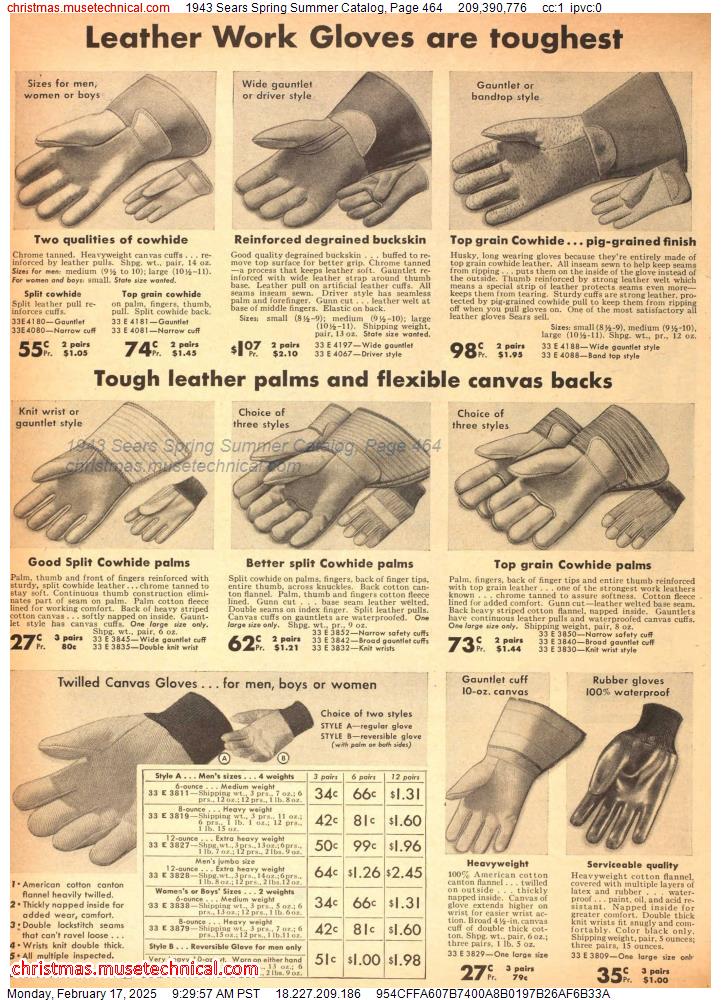 1943 Sears Spring Summer Catalog, Page 464