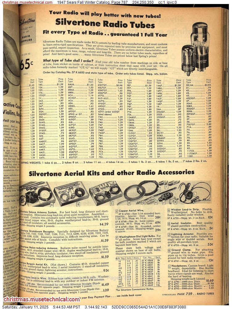 1947 Sears Fall Winter Catalog, Page 787