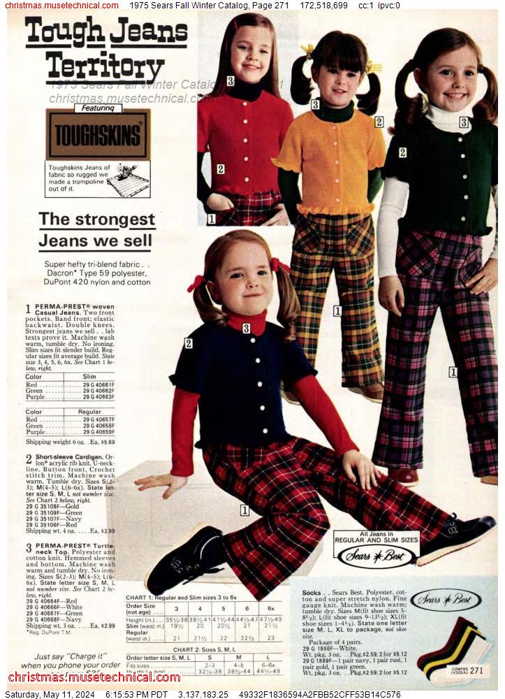 1975 Sears Fall Winter Catalog, Page 271