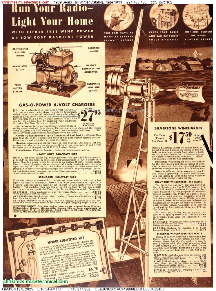 1939 Sears Fall Winter Catalog, Page 1013