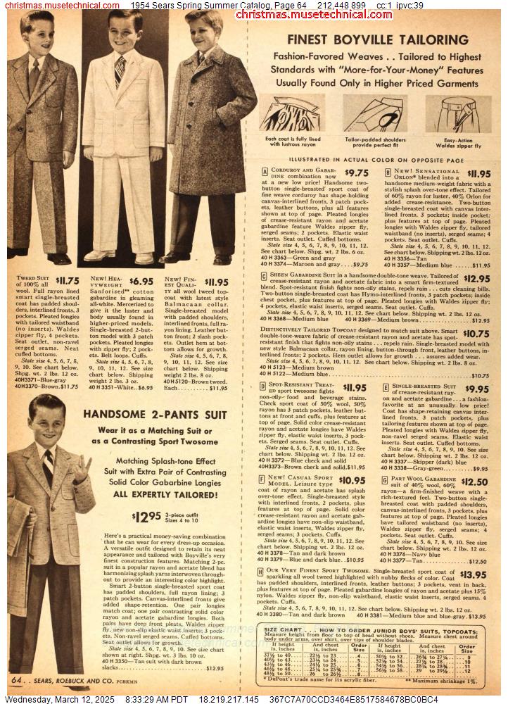 1954 Sears Spring Summer Catalog, Page 64