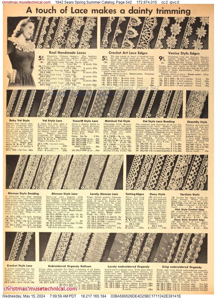 1942 Sears Spring Summer Catalog, Page 542