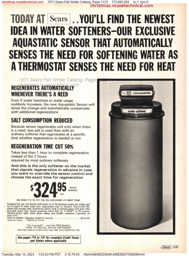 1971 Sears Fall Winter Catalog, Page 1133