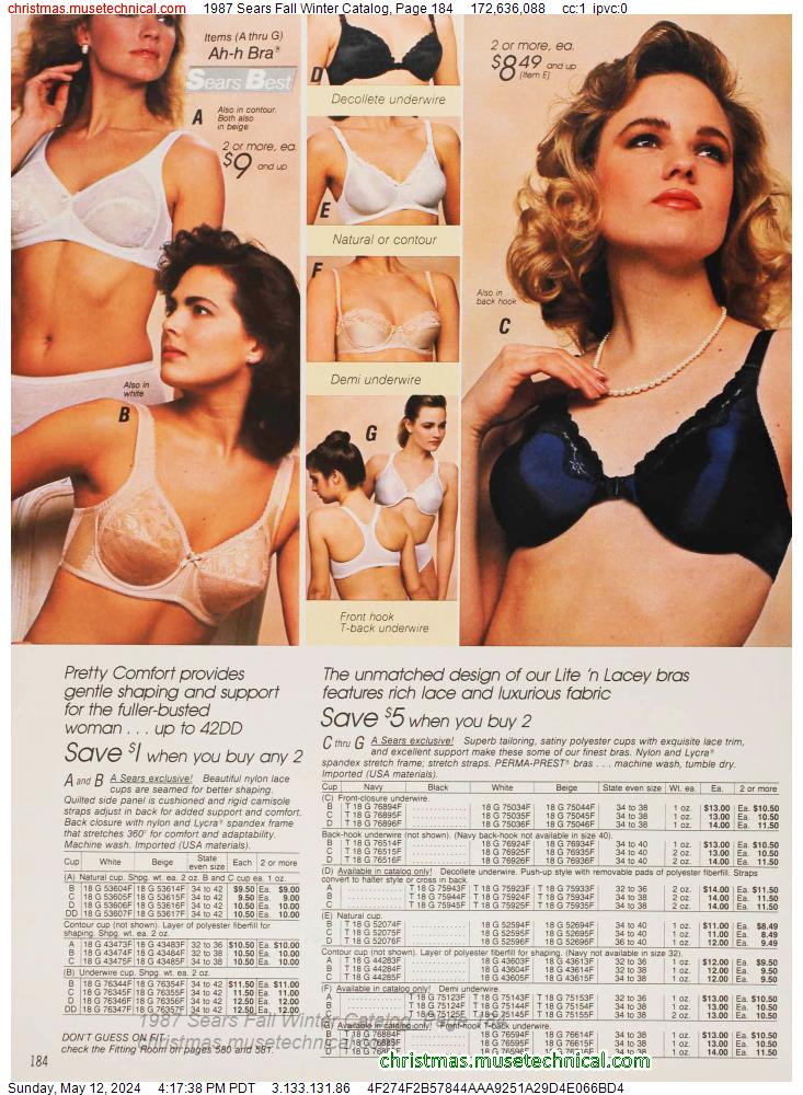 1987 Sears Fall Winter Catalog, Page 184