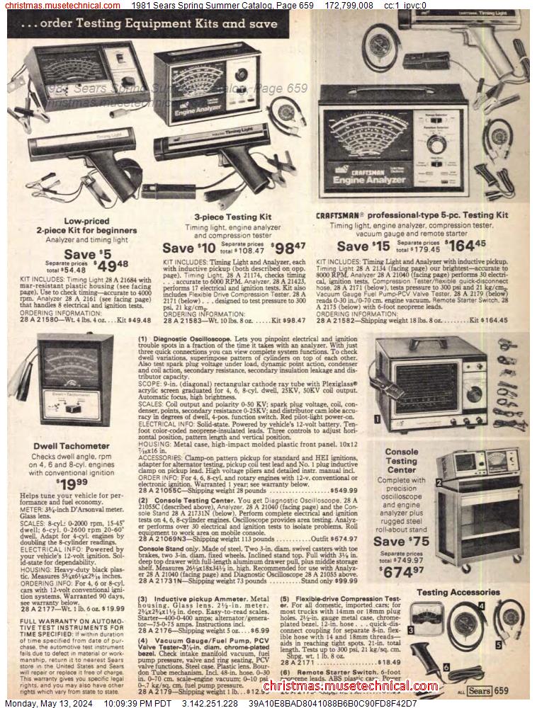 1981 Sears Spring Summer Catalog, Page 659